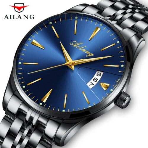 AILANG New Mens Watches Multifunction Luminous Calendar Automatic Mechanical Stainless Steel Strap Relogio Masculino Watch 8618