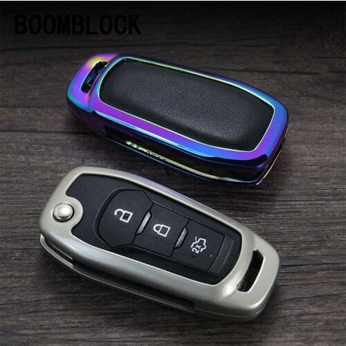 1pcs Zinc Alloy Car Key Case Shell Protection Cover For Ford Ranger Fusion Escort Mondeo Everest Auto Accessories