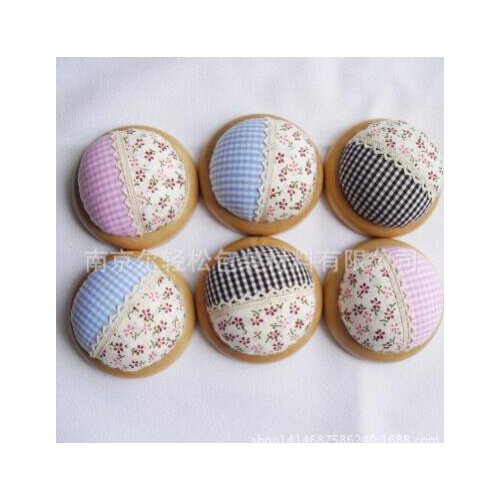 Wood Base Needle Pin Cushion Pillow Holder Sewing Craft Stitch Needlework Stock