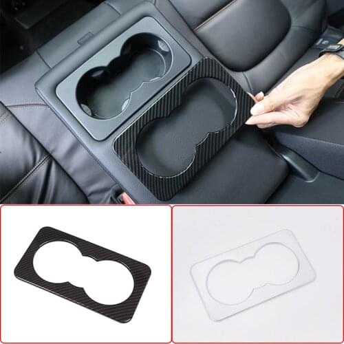 For Land Rover Discovery 5 Defender 110 Car Rear Seat Water Cup Holder Frame Covers Sticker For Jaguar F-Pace X761 XE X760 XF