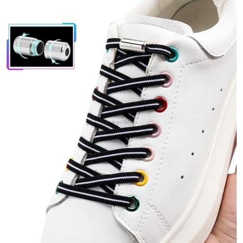 Elastic Laces No Tie Shoe laces Flat Shoelaces for Sneakers without ties Kids Adult Quick Shoe lace Rubber Bands New Shoestrings
