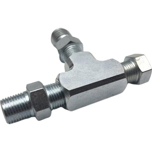 3 Ways T Shap Hose Fitting, 1/8" NPT to 4 AN Oil Feed Pressure Sensor Adapter Pipe