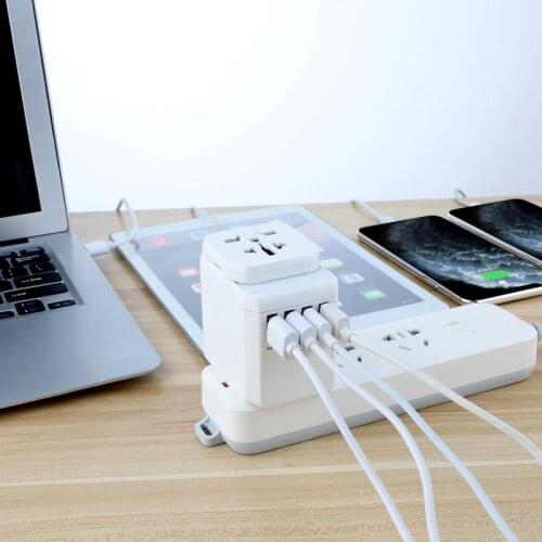 FRON International Universal Dual USB Plug Socket Converter Multi-function Portable Travel Charger Power Adapter US UK EU AU