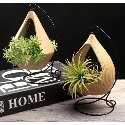 Creative pottery table lamp flowerpot ceramic hanging pot succulent plant soil hydroponic flowerpot flower vase