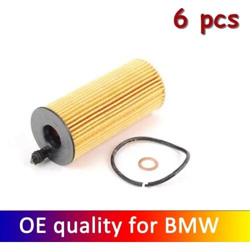 Engine oil filter for bmw Engine N57 3.0L 11428507683 oil filter kit for BMW f02 f10 f15 6 pcs one set