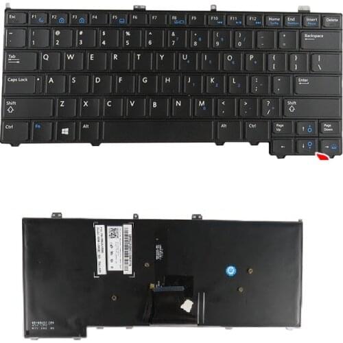 SSEA New US Keyboard No Point with backlit for DELL Latitude 12 7000 E7440 E7420 E7240 E7420D