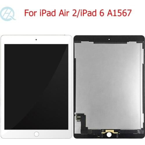 Original A1566 LCD For Apple iPad Air 2 Display Touch Screen 9.7" iPad 6 A1567 LCD Display Screen Digitizer Assembly Replacement