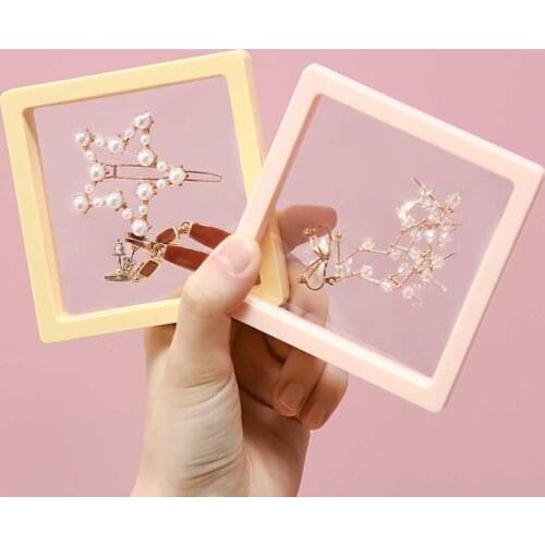 Ring Earrings Suspension Display Stand Elastic PE Film Rack Case Dustproof Transparent Bead Bracelet Pendant Jewelry Storage Box