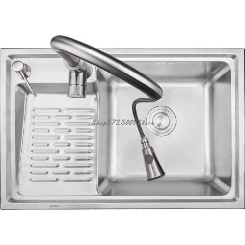 Stainless Steel Laundry Sink Sink With Washboard Sink Integrated Washing Machine Balcony Single Sink Sink Large Laundry Tub