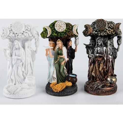 Resin Statues Irish Triple Goddess Bronze Finish Statue Home Decor Accessories housewarming gift decoration