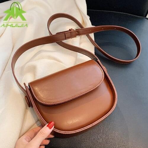 Fashion Solid Color Flap Crossbody Bags for Women Simplicity Designer Handbags Retro Luxury Female Small Shoulder Messenger Bag