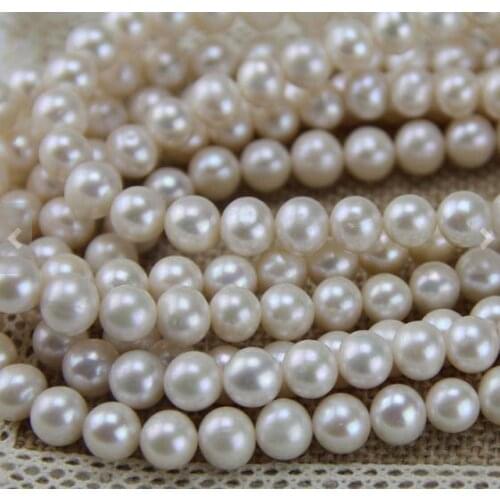 Unique Pearls jewellery Store 8.5-9.5mm White Round Genuine Freshwater Pearl Loose Beads DIY Jewelry Material LS032