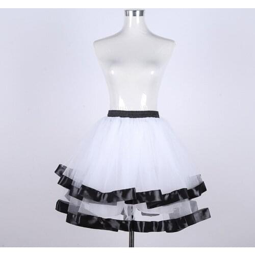 Elastic Waist Vintage Rockabilly Petticoat Crinoline Puffy Tutu Tulle Underskirt Net Tulle Princess Ballet Dance Pettiskirts 045