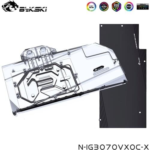 Bykski GPU Water Block For Colorful iGame Geforce RTX 3070,3060Ti Vulcan X OC,GAMING Video Cooler,Full Cover,G1/4,N-IG3070VXOC-X