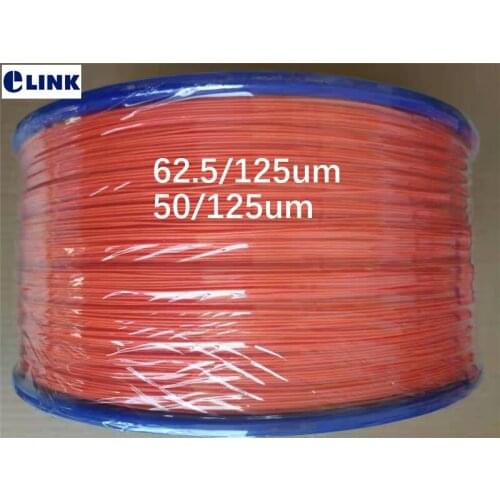2500mtr 0.9mm tighted fiber optic cable 50/125um 62.5/125um Multimode orange for fiber pigtail ftth optic wire 2.5km/roll ELINK