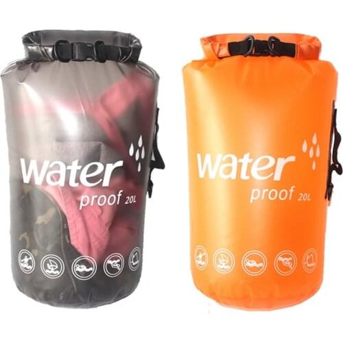 10L 20L Transparent Waterproof Backpack Portable Outdoor Sport Rafting Bag River Tracing Swiming Bucket Dry Bag
