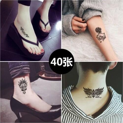 A 40 pieces of fresh tattoo stickers waterproof men and women Korean durable simulation tattoo stickers body painting
