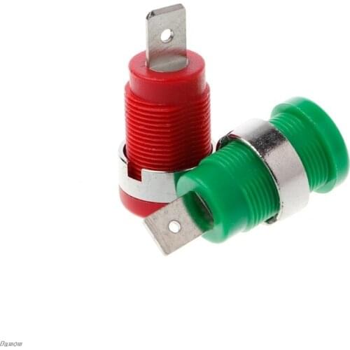 5 Pcs 4mm Banana Plugs Female Jack Socket Plug Wire Connector 5 Colors Damom