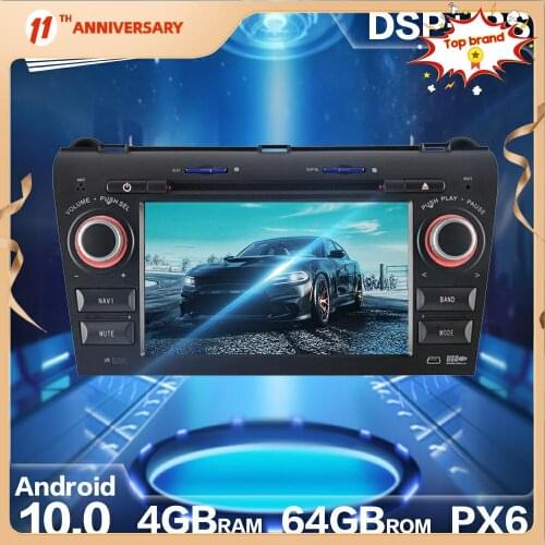 Android 10.0 4GB+64GB Car Radio Player GPS Navigation DSP For Mazda 3 2003 - 2009 Car Auto Stereo HD Multimedia No DVD Headunit