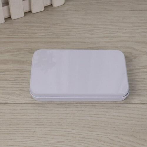 White Tinplate Box Eyelashes Double Eyelid Packaging Tin Box Makeup Small Tool Packaging Storage Box Rectangle Jewellery Storage