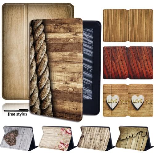 Tablet Case For Amazon Kindle 8th/10th Paperwhite 1/2/3/4 Flip Lightweight Shockproof PU Leather Protective Shell +Free Pen