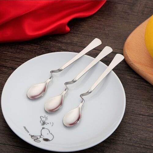 Creative Stainless steel coffee spoon Seasoning ladle Spoons twisting hanging cup teaspoon for drinking Kitchen accessories