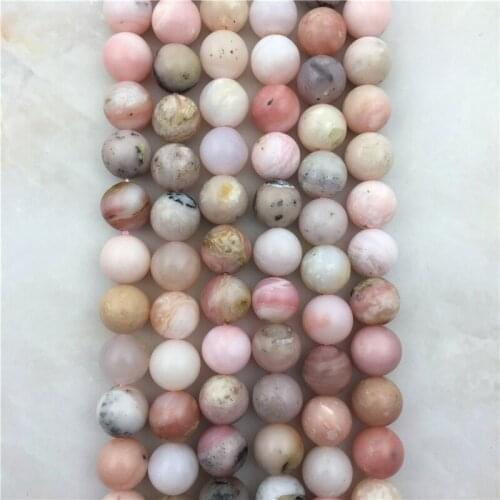 Natural Stone Beads Pink Opal Round Beads For Jewelry Making Bracelet 15inches/strand 8/10mm Spacer Beads Pick Size
