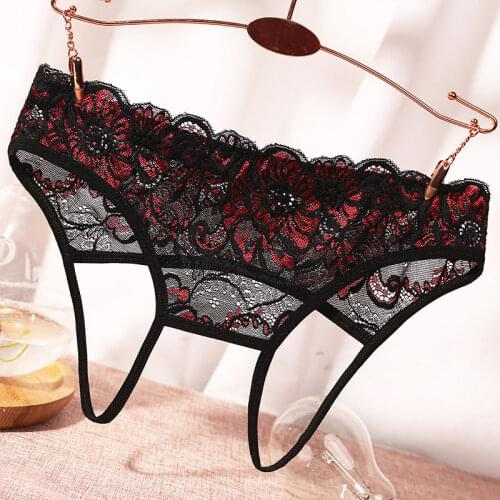 Women Sexy Panties Crotchless G-String Porn Lace Exotic Underwear Sexy Thong Tanga Female Sexy Lingerie Underpants