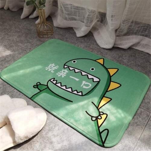 Cute Flannel Carpet Home Absorbent Non-slip Bathroom Carpet at Bedroom Door Decor for Room 2021