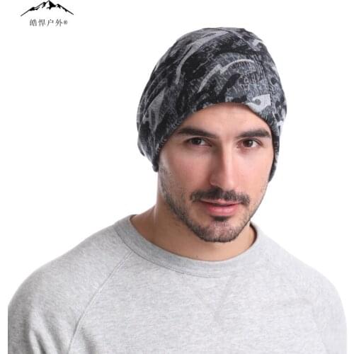 Men Womens Baggy Soft Slouchy Beanie Hat Stretch Infinity Scarf Head Wrap Cap Camouflage Print Scarf - Beanie for Unisex