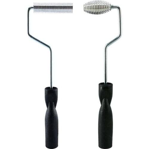 Glass Fiber Roller Tool Kit, 2 Piece Glass Fiber Resin Laminated Bubble Roller Set, Suitable for Ship Repair