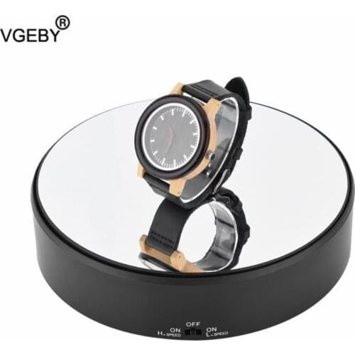 Adjustable Rotary Table Mirror Surface 360 Degree Rotary Display Stand Rotating Speed Turntable Jewelry Holder