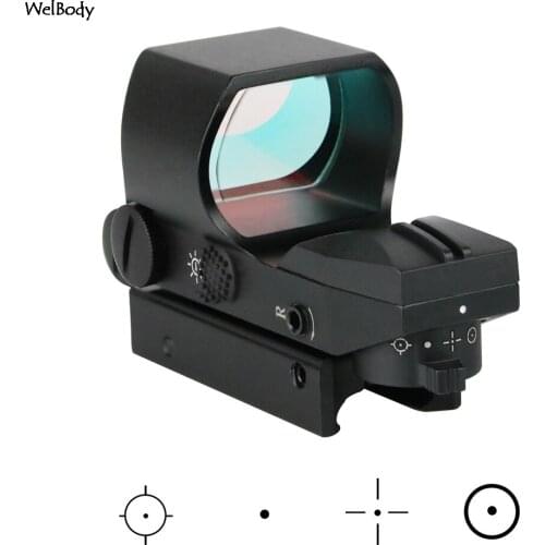 Tactical Mini Red Dot Sight Scope Riflescope With 45-degree Rail Mounting Adjustable Brightness Hunting Glock Optical