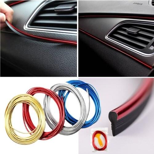 Universal Car Interior Decoration Strip 5 meters Car-styling Accessories Car Cover Trim Dashboard Door Edge Styling Interior