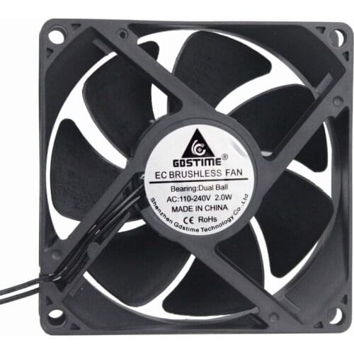 1 Piece Gdstime 9225EC 92*92*25mm 9cm EC AC 110V 220V 240V Brushless Motor Fan 92mm x 25mm Electric Axial Flow Cooler 90mm Ball