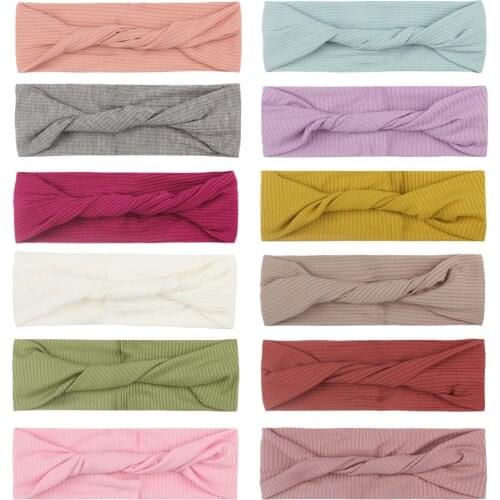 12 Pcs Baby Twisted Headband Toddler Hair Bands for Girls Kids Knotted Headbands Turban Newborn Haarband Baby Hair Accessories
