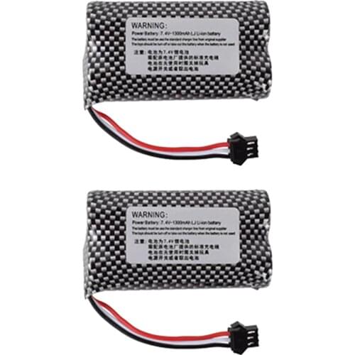2pcs 7.4v 1300mAh Li-ion battery SM-3P plug 18650 for Gesture sensitive twist car 7.4 v 1300mah