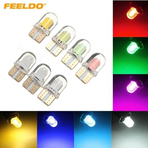 5Pcs Car T10 194 168 W5W COB 8 SMD Silica Car 8LED Door License LED Light Bulb Wedge Light White Yellow Green Red Blue,Ice blue