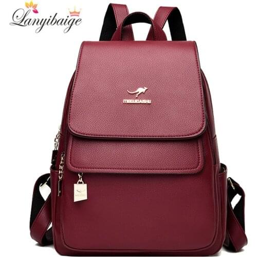 2021 New Designer Backpack Women High Quality Pu Leather Backpack Large Capacity School Bags for Girls Large Travel Backpack