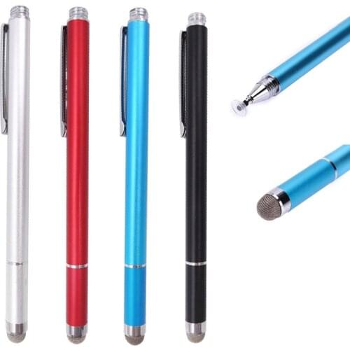 2in1 Capacitive Pen Touch Screen Drawing Pen Stylus with Conductive Touch Sucker Microfiber Touch Head for Tablet PC Smart Phone