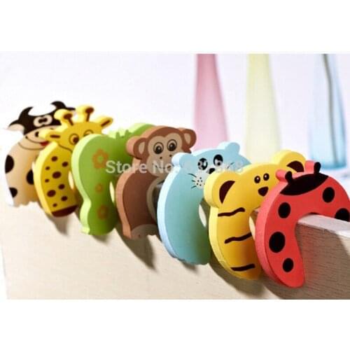 3 PC lovely 7 styles cartoon baby safety door stopper holder lock baby care protection edge corner guard protector