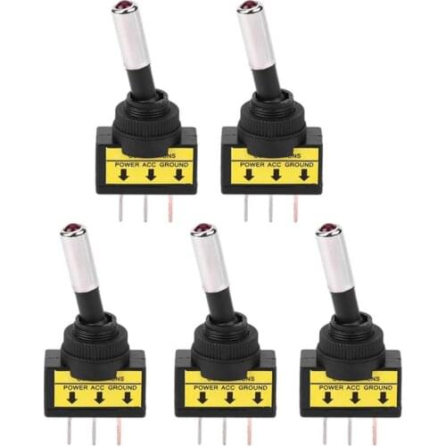 5PCS 12V 20A Car RV Yacht Modification Switch Button Toggle Switch With Light Toggle Switch For Car/RV/ Yacht 2021