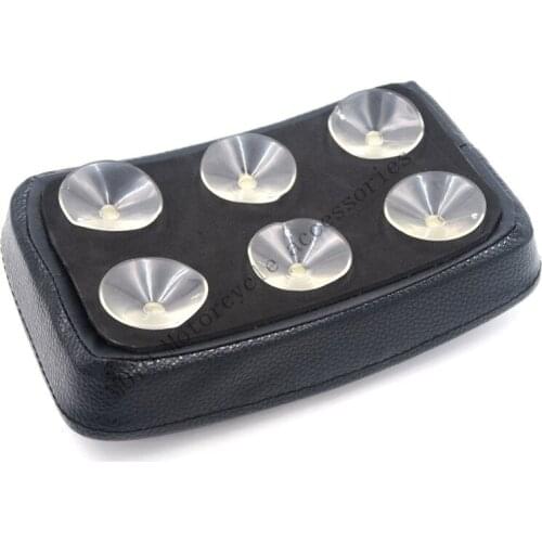 6 Suction Cups Pillion Pad Suction Seat Motor Rear Passenger Cushion Seat Covers For Dyna Sportster Softail Touring XL 883 1200