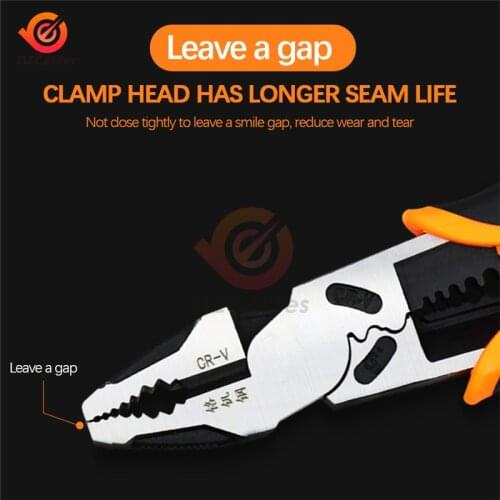 8 inch 200mm Steel Bolts Cutter Steel Bar Clamps Pliers Hand Tools Wire Stripping Crimping Tools Cutting Multi Hand Tool Pliers