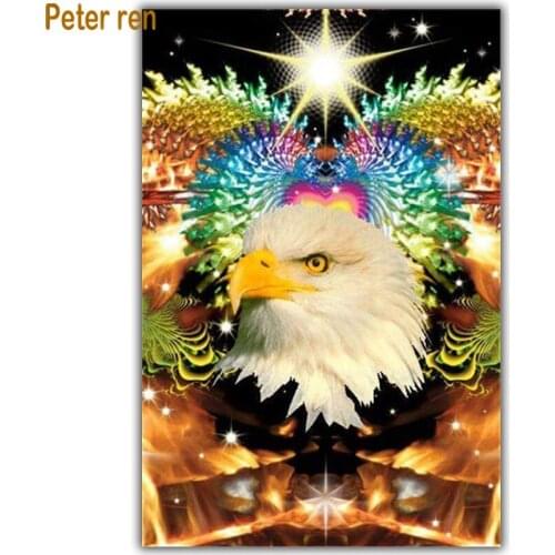 Peter ren Diamond painting cross stitch diamond embroidery animal 5d Square/Round icon diamond Mosaic Rhinestone Superstar eagle
