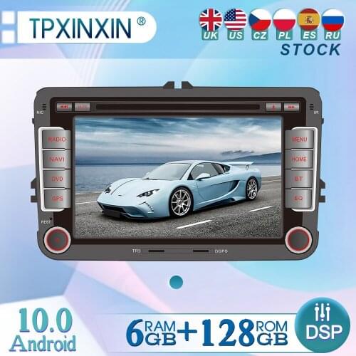 6+128GB For Volkswagen Magotan 7" Android10 Radio Player Car GPS Navigation Head Unit Car Radio with Screen WIFI DSP CARPLAY