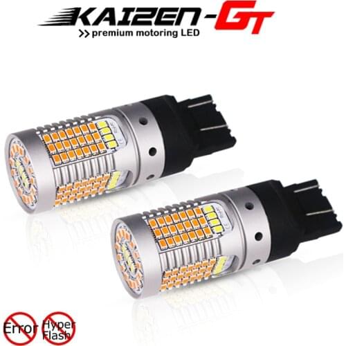 Canbus Error Free Dual Color T20 7443 21W LED White/Amber Daytime Running Light DRL/Turn Signal Light For 2015-up Ford Mustang