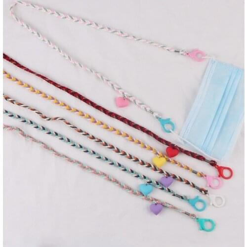 Acrylic Mask Glasses Holder Chain For Women Necklace Heart Charm Ear Neck Straps For Sunglasses Lanyard Mask Hooks Buckles