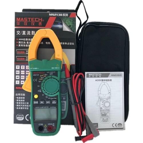MS2138 AC/DC Clamp Meter Digital Multimeter 4000 Counts 1000A Electrical Current Voltage Tester with High Performance