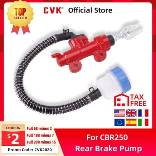 CVK Rear Brake Pump Master Cylinder For HONDA CBR250 MC17 MC19 MC22 CBR400 NC23 NC29 CBR250RR CBR400RR Motorcycle Accessories